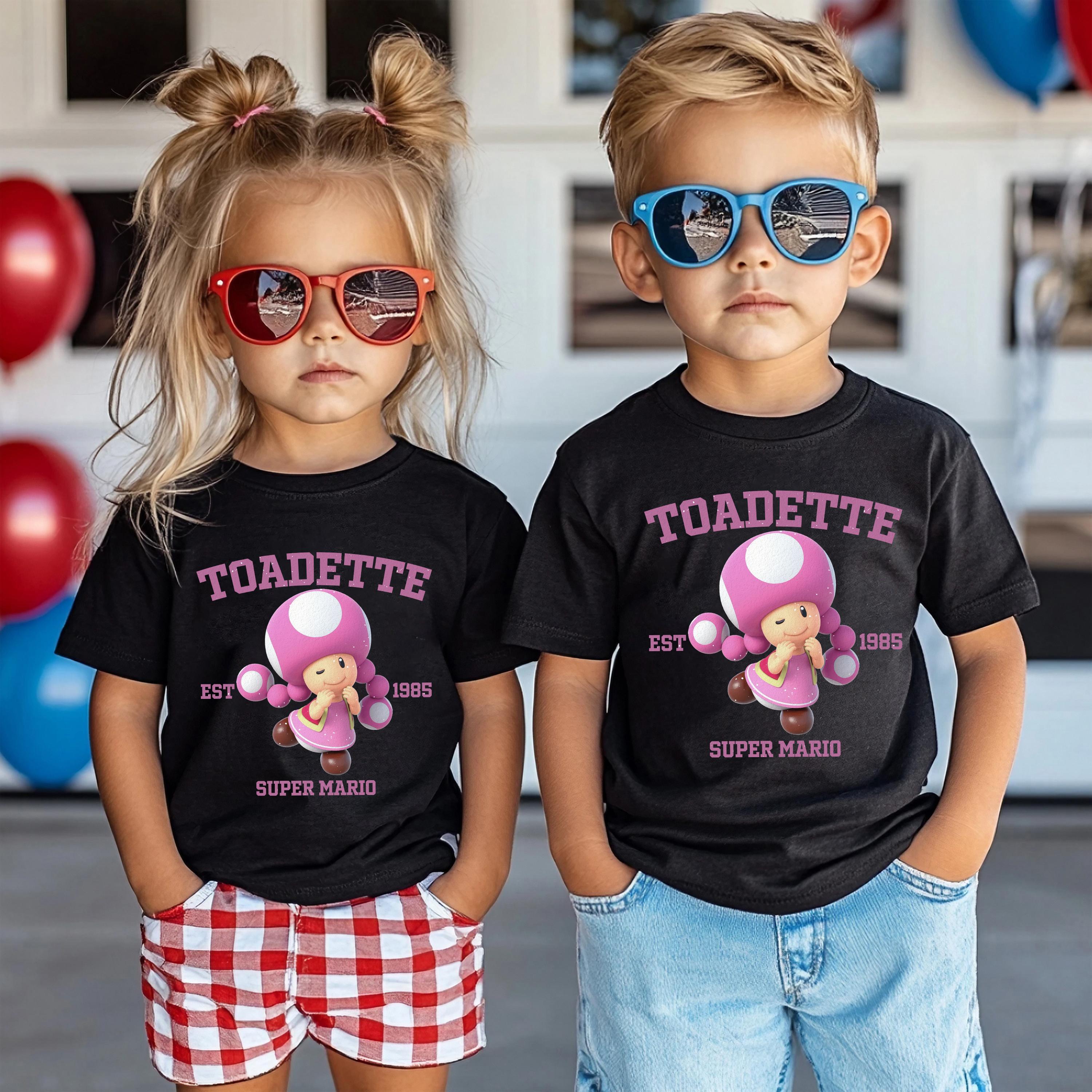 キノピオ スーパーマリオ Tシャツ、ファミリーバケーションシャツ