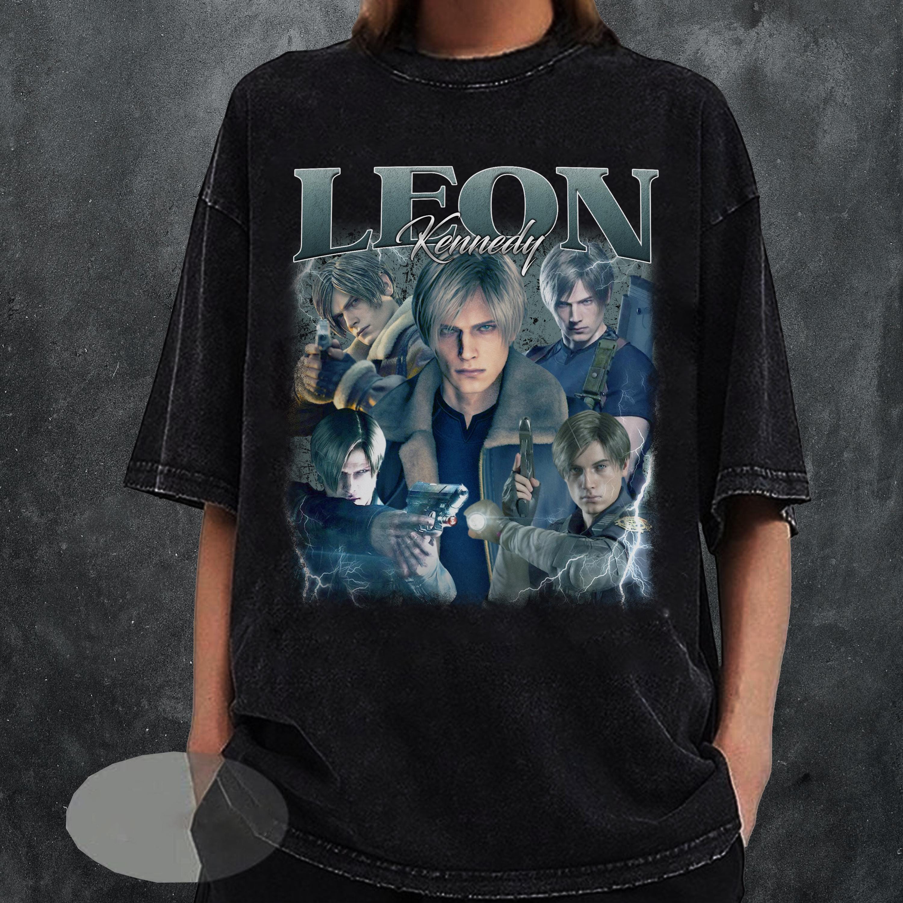 Vintage Resident Evil Leon Kennedy Graphic T-shirt, 90s Style - Etsy