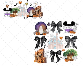 Custom Mouse Not So Scary Halloween Party PNG Bundle, Halloween Family Trip 2025 Png, Boo Halloween Png, Spooky Pumpkin Png Digital Download