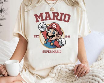 Retro Plumber Game Comfort Colors Tee, Family Vacation Shirt