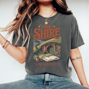 The Shire LOTR Comfort Colors T-Shirt, Fantasy Book Lover Tee