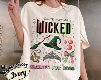 Maglietta Wicked Musical, francobolli Changed For Good, regalo per i fan di Wizard