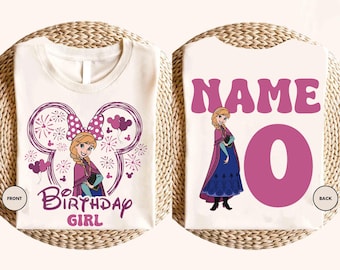 Benutzerdefinierte Anna Geburtstagskind Shirt, Frozen Princess Tee, Minnie Ears Party Outfit
