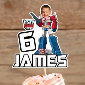 Transformer Personalized face cupcake toppers, Optimus Prime Face Cupcake Toppers, Custom  Cupcake Toppers Superhero Inspired Digital File