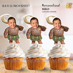 Personalized Face Cupcake Toppers - (Digital File)