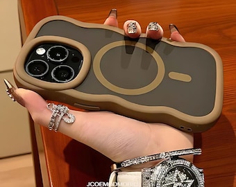 Funda de silicona ondulada mate para iPhone: magnética y antigolpes