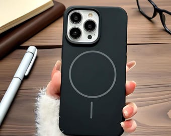 Funda de silicona para iPhone: compatible con carga inalámbrica, protección contra caídas