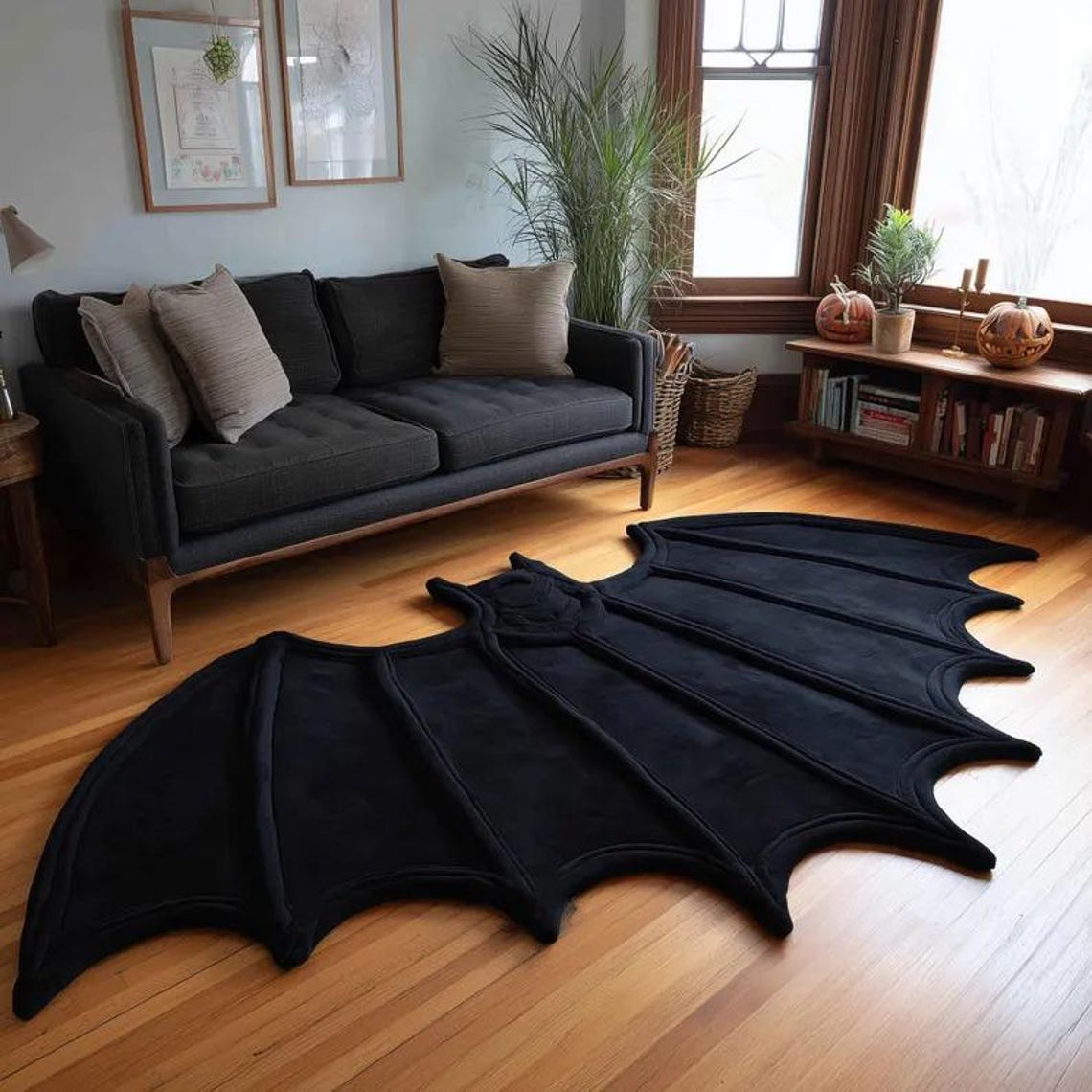 Handmade Tufted Wool Bat Rug: Gothic Halloween Decor 6x9 - Etsy