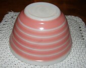 Pyrex 401 Bowl Terra Pink Stripe small nesting stacking