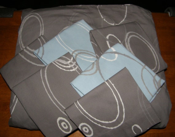 Marimekko 7 Pc Set King Duvet Cover 6 Pillowcases Gray Etsy
