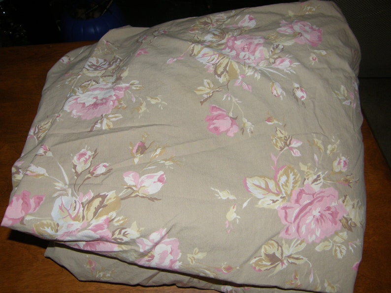 Simply Shabby Chic Castle Rose Full Queen Duvet Cover Tan Etsy
