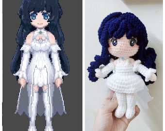 Custom Game Anime Crochet Doll, Animated Cartoon Doll, Personalized Amigurimi Doll, Customized Crochet Doll From Drawing, Gifts For Gamers