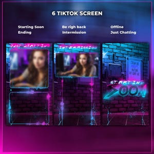 Animated TikTok Stream Overlay Pack | Vertical Mobile Scenes for TikTok Live, Instagram, Kick | Twitch Overlays, stream overlay template