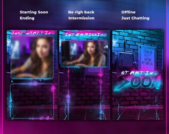 Paquete de superposiciones animadas para transmisiones de TikTok / Escenas verticales para móviles para TikTok Live, Instagram, Kick / Superposiciones de Twitch, plantilla de superposición para transmisiones