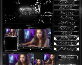 Animated Neon Violet Stream Overlay Pack | Cyber Neon Stream Graphics for Twitch, YouTube & OBS | Animated Scenes + Alerts + Panels