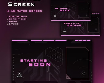 Animowane nakładki na transmisje Pink Cyberpunk | Twitch, Kick, YouTube