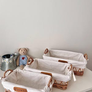 Handwoven Fabric Storage Basket - Boho Chic Home Organizer