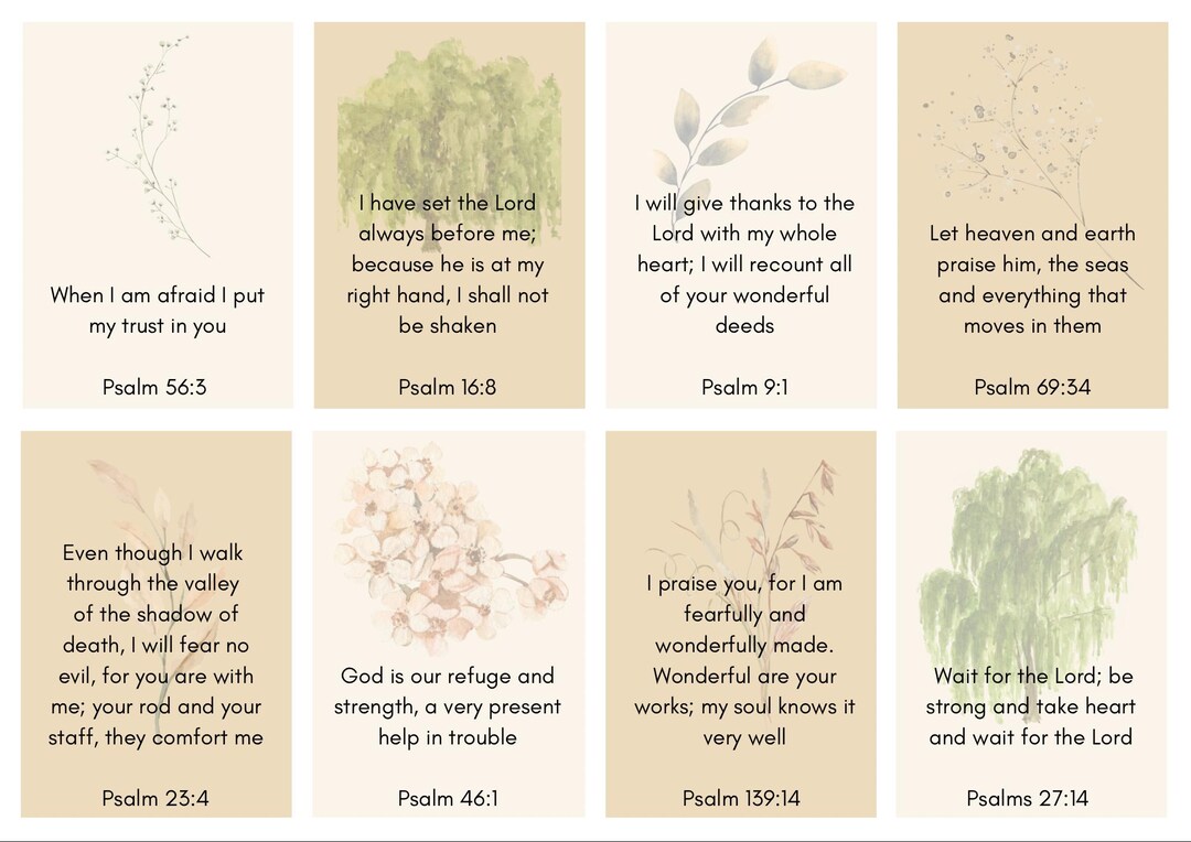 Scripture Memory Padd Psalm Bible Verse Memory Cards | Scripture Cards for Meditation, Bible ...
