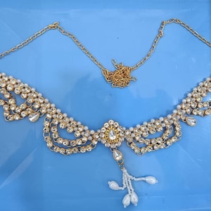 Elegant Kundan Waist Belt/Belly chain/ Kamarpatta/Kamarbandh/Indian waist belt/waist chain/Saree belt/Kundan Polki Indian saree belts