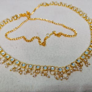 Elegant Kundan Waist Belt/Belly chain/ Kamarpatta/Kamarbandh/Indian waist belt/waist chain/Saree belt/Kundan Polki Indian saree belts