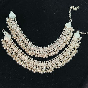 Silver Ghungroo Payal/design Anklets/ Pair Anklets/Indian Anklet/Payal/Silver Look /Oxidized silver/German silver Casual wear Anklets/Gifts