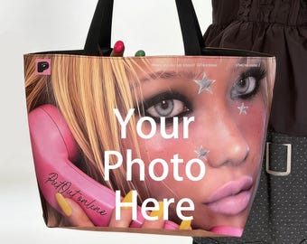 Personalisierte Foto-Einkaufstasche, benutzerdefinierte Tyvek Eco-Tasche, wasserdichte leichte Tasche, Kpop-Fangeschenk, Anime-Porträttasche