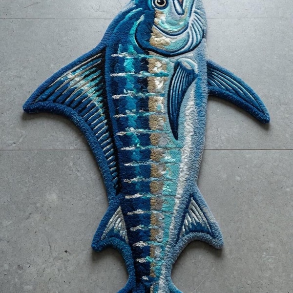Fish Rug Handade Rugs With Fish Theme - Etsy