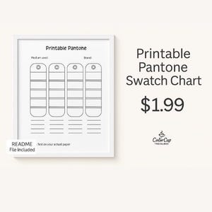Pantone-Inspired Swatch Set (3 Pages) – Printable Color Grid & Fan Deck