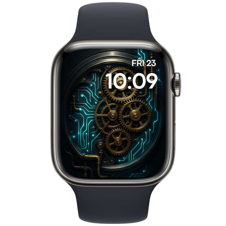 Steampunk Futurist Watch Face Set – Copper Tech Gear Wallpapers for ...