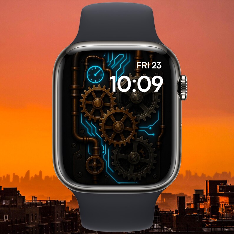 Steampunk Futurist Watch Face Set – Copper Tech Gear Wallpapers for ...