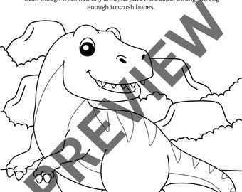 Dinosaur Coloring Pages: Fun Facts & Activity Sheets (PDF Printable)