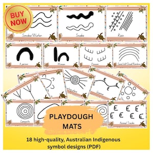 Einheimische Knetematten | Aborigine-Symbole zum Ausdrucken | Australische Ureinwohner Symbole | NAIDOC Woche Aktivitäten |Versöhnungswoche (PDF)