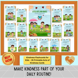 Kindness Karteikarten für Kinder | 35 druckbare Taten der Freundlichkeit Karten | Sozial emotionales Lernen | Wenn Sie Fragen haben, zögern Sie bitte nicht, mich zu kontaktieren.