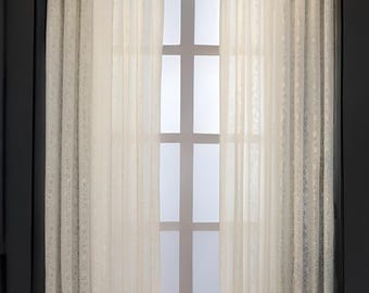 Luxury White Sheer Tulle Curtains | Embroidered Blackout Lace Drapes | Elegant Living Room Bedroom Wedding Window Treatment Decor