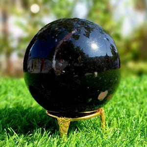 Sfera di pietra granato – Sfera di cristallo lucidata per guarigione, meditazione e decorazione della casa