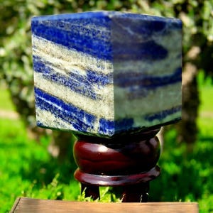 Lapis Lazuli 65 MM Cube - Healing & Energizing Crystal Cube