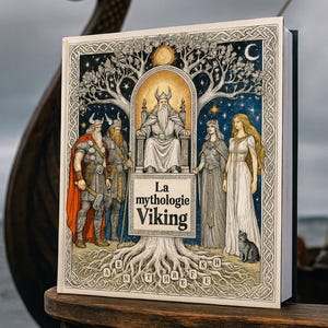 Vikingamytologi målarbok utskrivbar PDF | Nordisk vuxen målarbok 40 illustrationer | Mythologie Nordique A4
