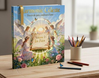 Celestial Harmony Coloring Book | Fairy Illustrations, Meditation, Printable PDF