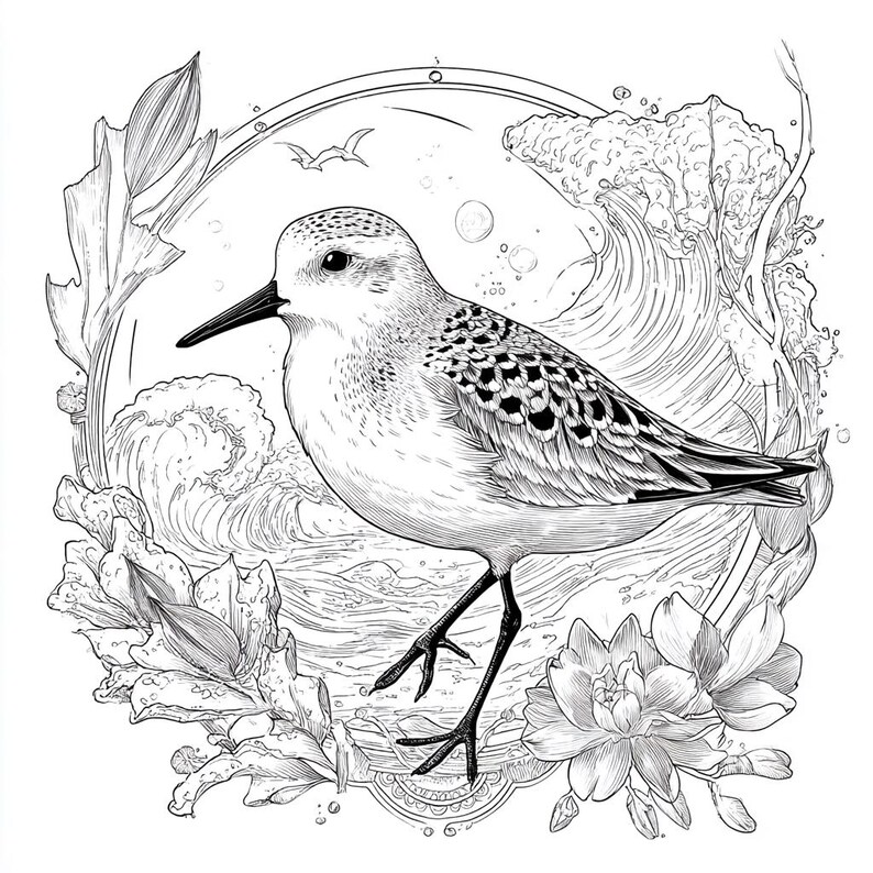 Bird Coloring Book for Adults: Stress Relief & Relaxation (digital ...
