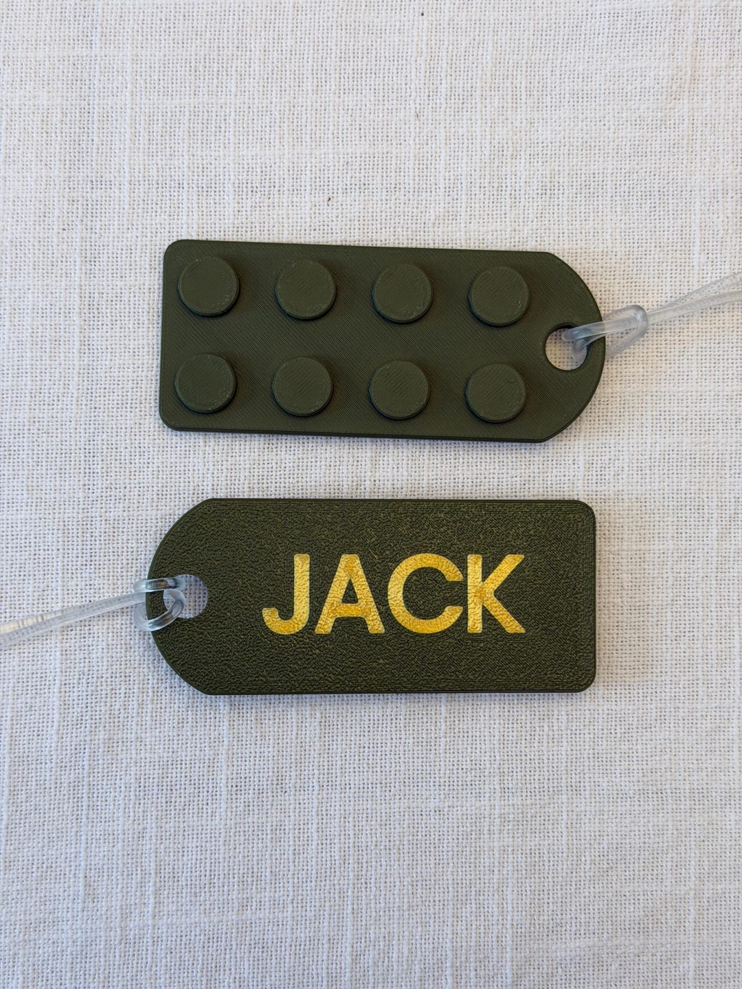 2-pack Custom Brick Name Tag for Backpacks and Luggage - Etsy