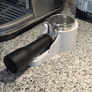 Minimalist Espresso Tamping Station | 3D Printed Coffee Bar Accessory for Portafilter & Tamper | Home Barista Gift for 54mm Tamper Breville