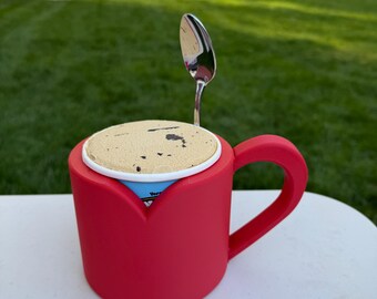 Heart Shaped Ice Cream Pint Holder with one handle – 3D Printed Festive Date Night and Gifts to Show Love and Affection!