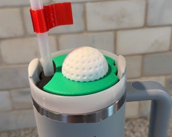 Golf Ball Stanley Tumbler Topper: Golf Lover Gift - 3D Printed