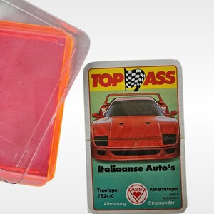 Oldtimerkaartspel Top Ass - Italian Cars 1986 - Sealed Deck - Retro Ferrari, Maserati, Lamborghini - Verzamelaarscadeau