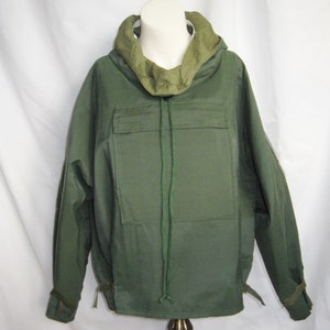 NEW/70s Army Green Hoodie/Women Vintage Hoodie/Military Green Hoodie/Unisex Anorak/Men 70s Fall Jacket/Waterproof Jacket/Womens 70s Anorak