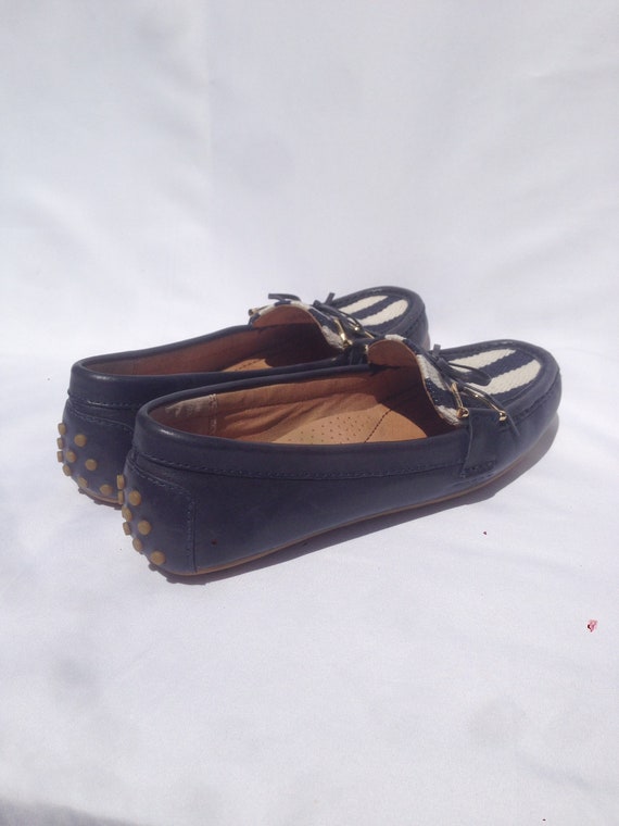 Ralph Lauren Shoes Size 6b/women Leather Loafers/women Flat Etsy