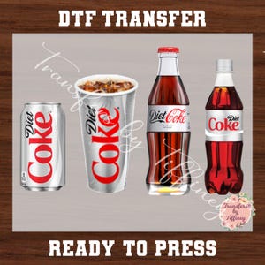 Diet Coke Inspired Transfer, Diet Coke Fan Sweatshirt/Hoodie/T-Shirt, Favorite Drink, Diet Coke Fan Gift Ready to Press Prints
