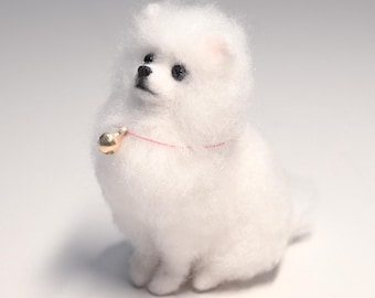 Custom Pomeranian Sculpture | Custom Felt Pets | Wool Felting Animals | Dog Memorial Gifts | Pet Replica | Pet loss Memorial