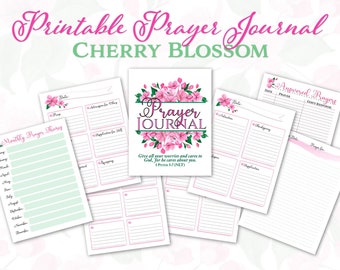 Prayer Journal Printables ~ Prayer Journal for Women ~ Cherry Blossom Design