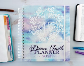 2024 Divine Faith Planner ~ Weekly Dated Christian Goal Setting Planner for Women